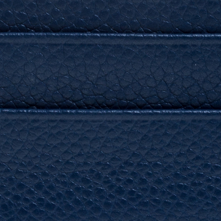 Pre Owned Burberry Blue Leather Card Case