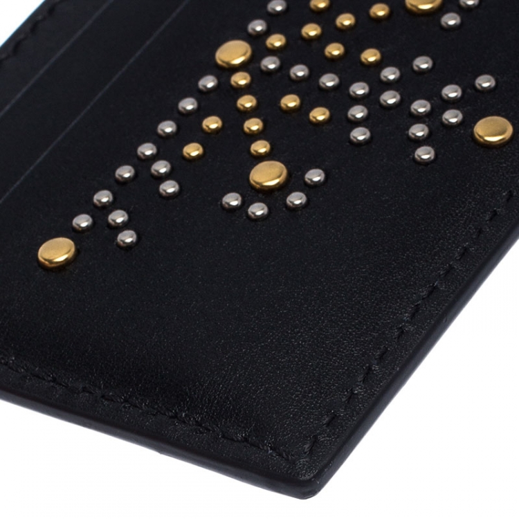 Pre Owned Burberry Black Leather Sandon Card Holder