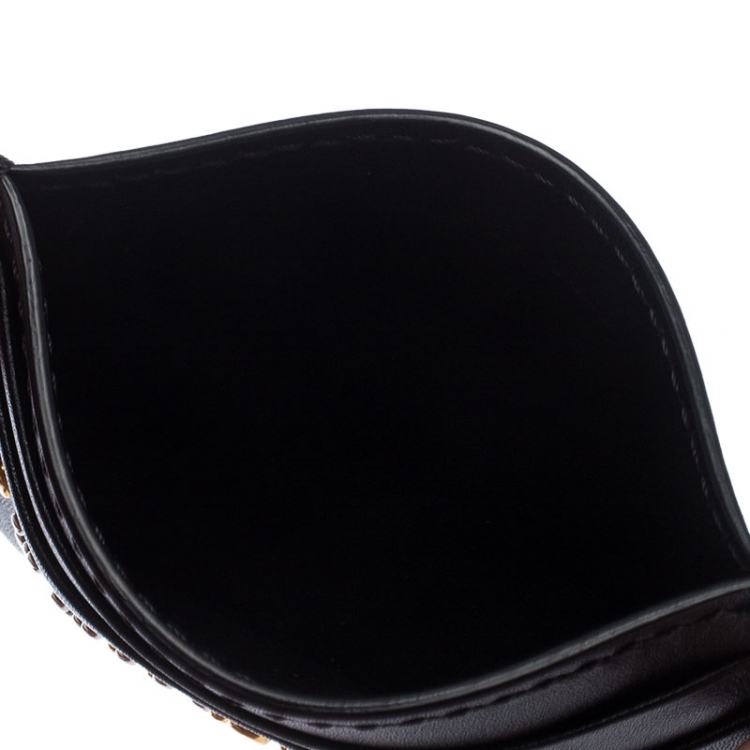 Pre Owned Burberry Black Leather Sandon Card Holder