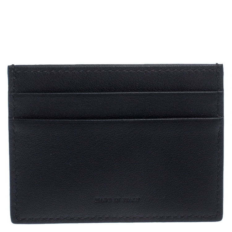Pre Owned Burberry Black Leather Card Case