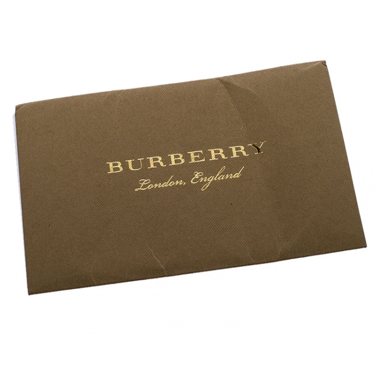 Pre Owned Burberry Blue Logo Print Leather Sandon Card Holder