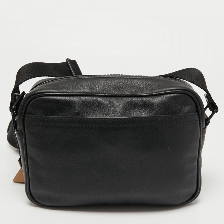 Pre Owned Burberry Black Leather Paddy Crossbody Bag