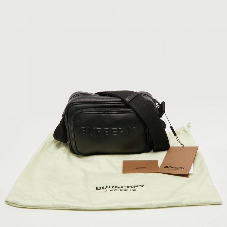 Pre Owned Burberry Black Leather Paddy Crossbody Bag