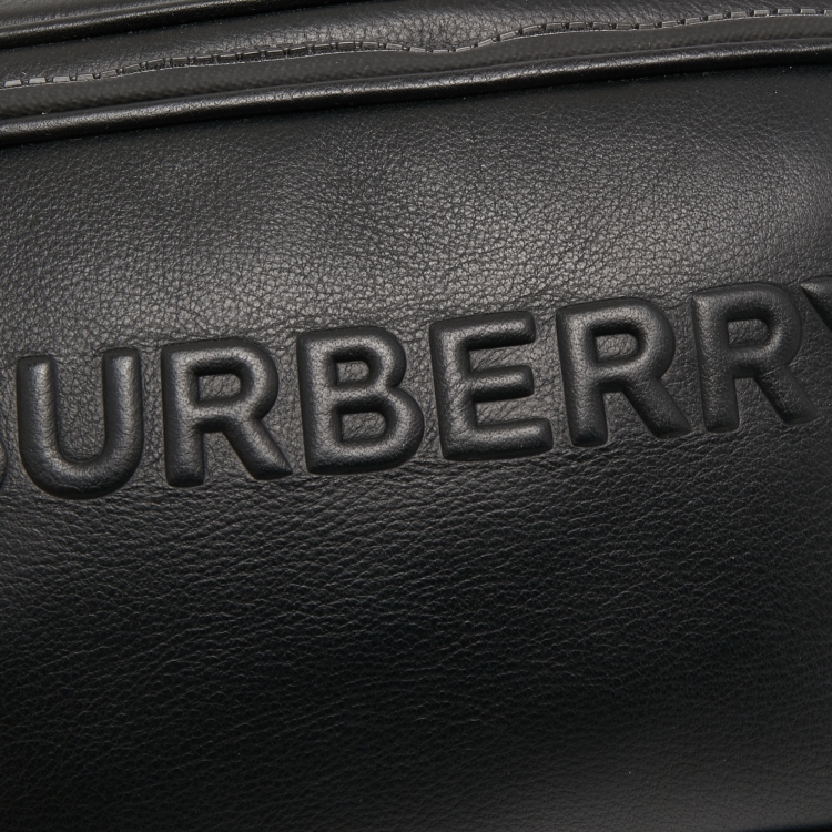 Pre Owned Burberry Black Leather Paddy Crossbody Bag