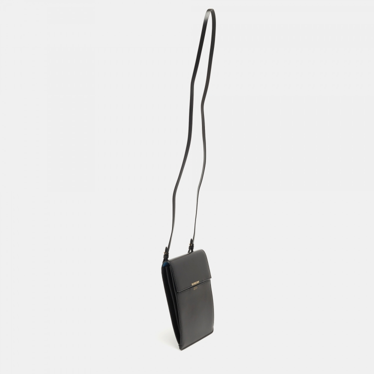 Pre Owned Burberry Black Leather Grace Messenger Bag