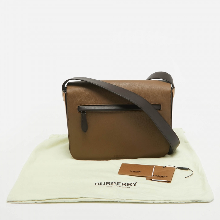 Pre Owned Burberry Multicolor Leather Small Olympia Messenger Bag