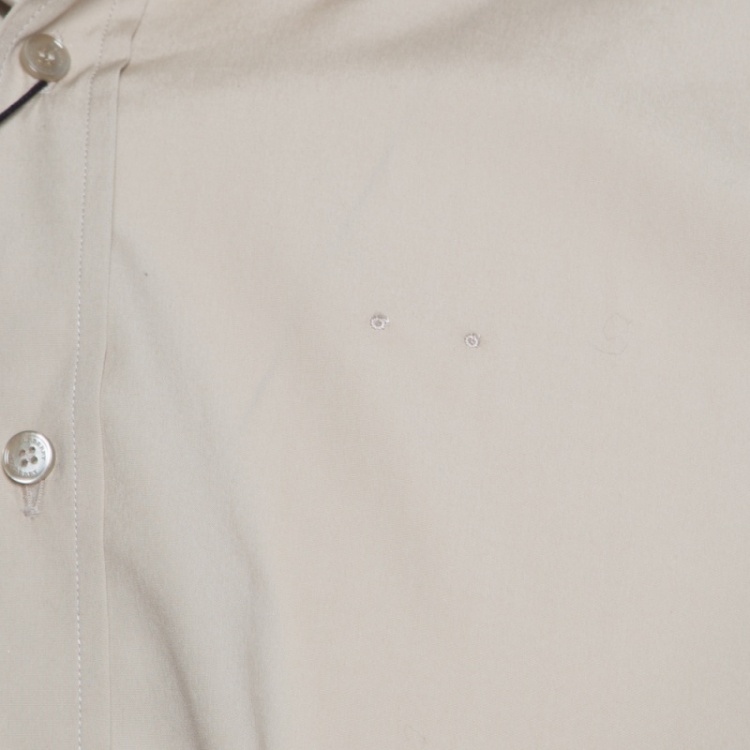 مملوكة مسبقًا Burberry London Beige Stretch Cotton Button Front Modern Fit Shirt L
