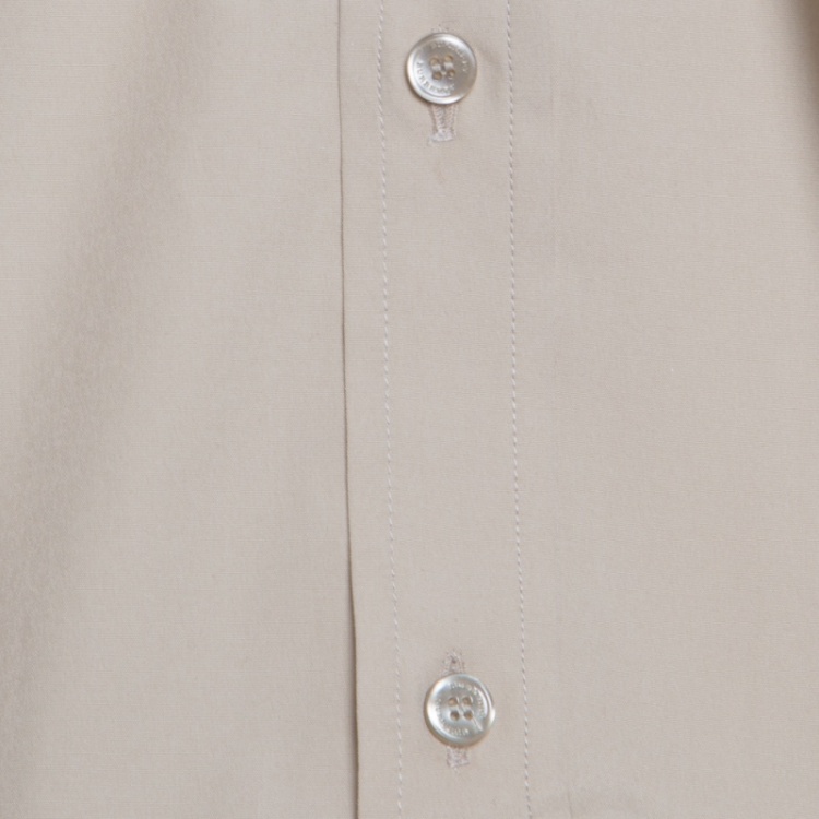 مملوكة مسبقًا Burberry London Beige Stretch Cotton Button Front Modern Fit Shirt L