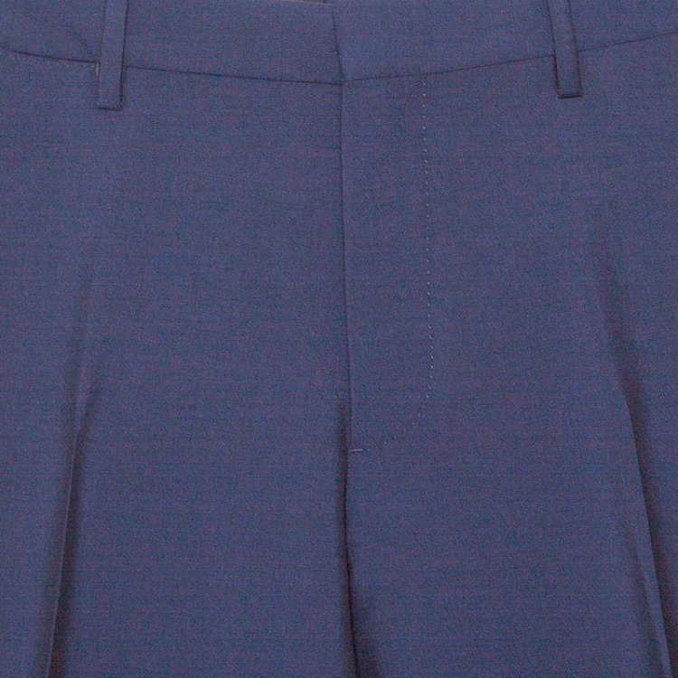 Pre Owned Burberry London Navy Blue Wool and Mohair Tailored Suit S