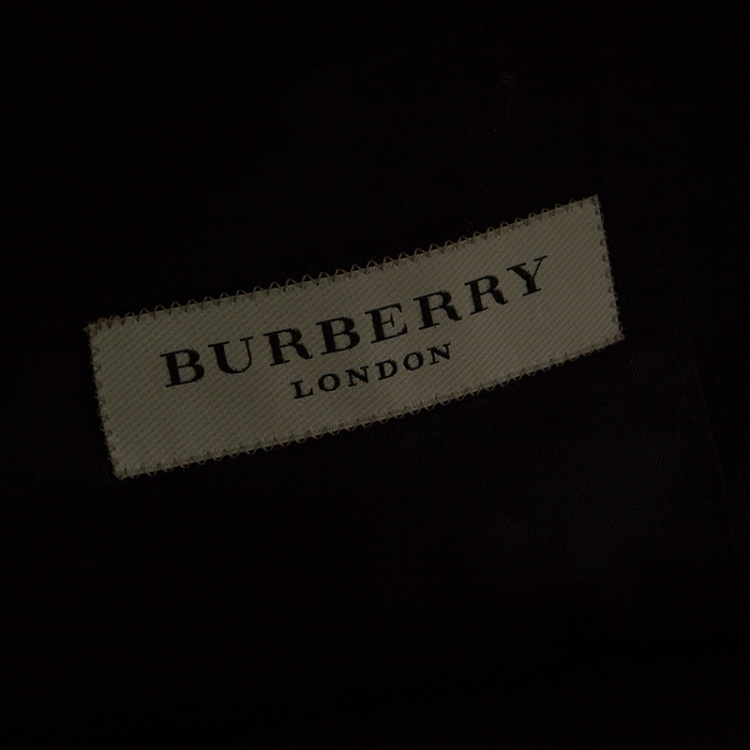 Pre Owned Burberry London Navy Blue Wool and Mohair Tailored Suit S