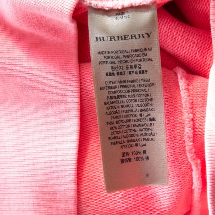 Pre Owned Burberry Bright Neon Clement Scribbled Logo Print Rennie Sweatshirt M