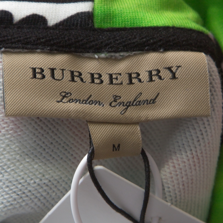 Pre Owned Burberry Multicolor Knit Pop Graffiti Sweatshirt Hoodie M