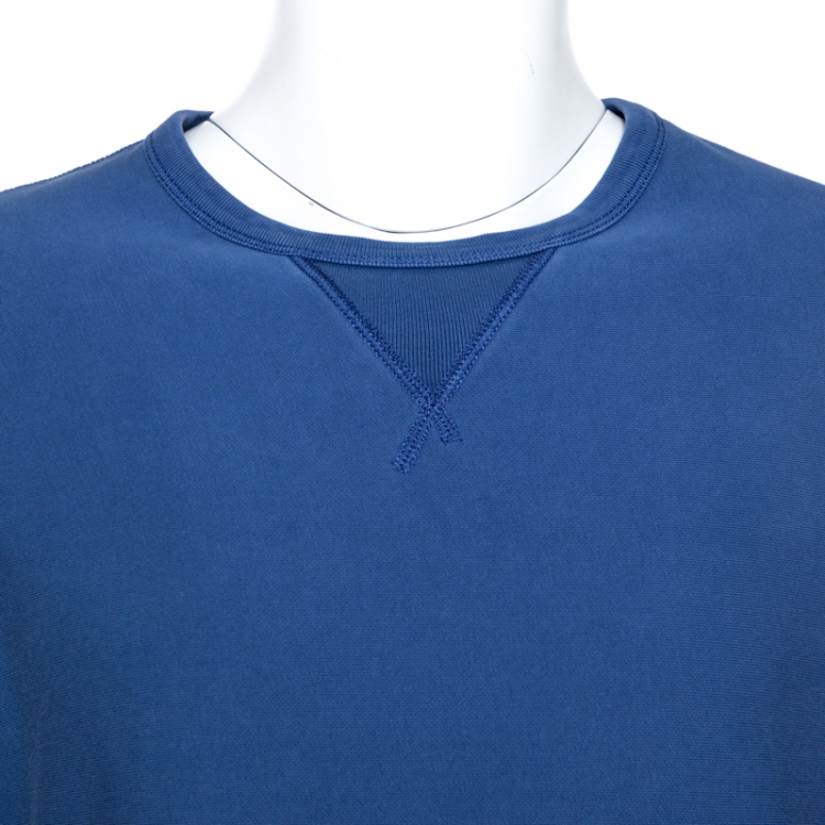 Pre Owned Burberry Brit Light Blue Faded Cotton Sweatshirt L