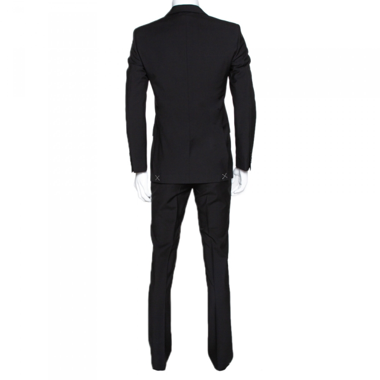 مملوكة مسبقًا Burberry Black Wool Contemporary Fit Milbury Suit S