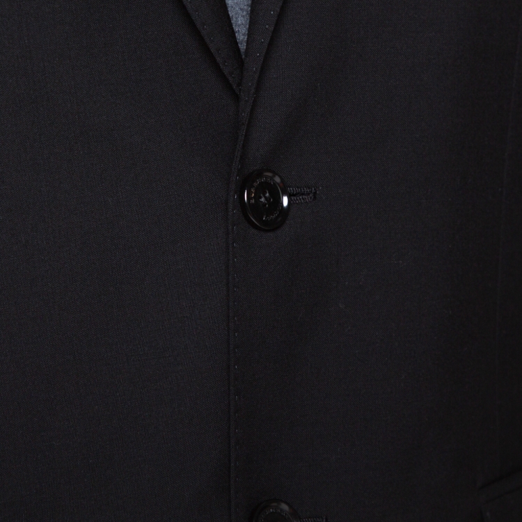 مملوكة مسبقًا Burberry Black Wool Contemporary Fit Milbury Suit S