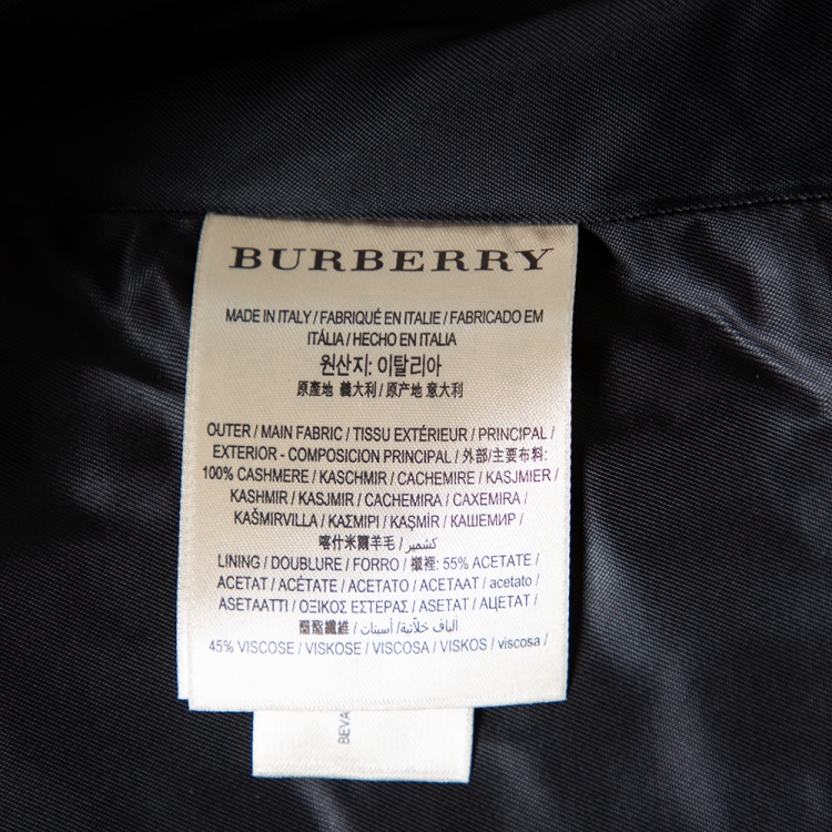 Pre Owned Burberry Camel Brown Cashmere Double Breasted Coat XXL