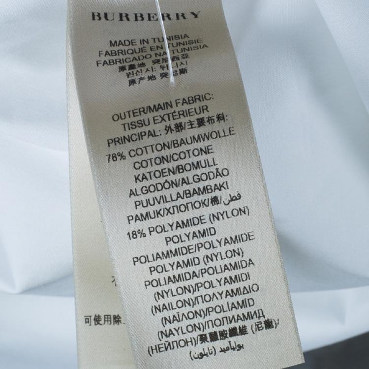 Pre Owned Burberry White Tailored Fit Men's Shirt EU38
