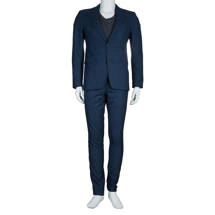 Pre Owned Burberry Blue Regular Fit Tailored Suit M