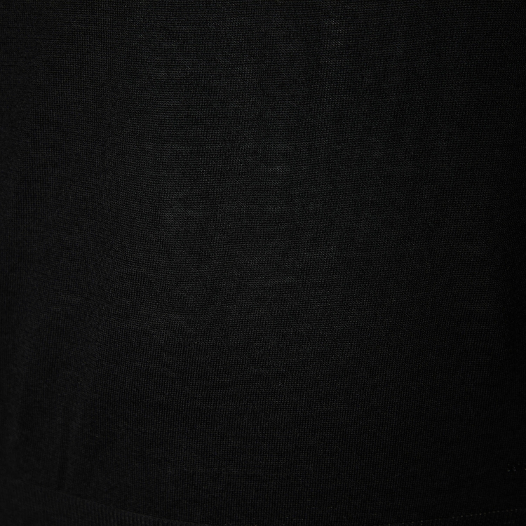 Pre Owned Burberry Black Wool V-Neck Sweater M