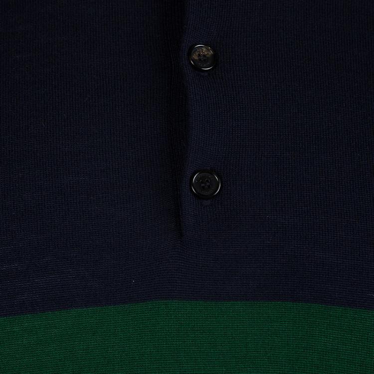 Pre Owned Burberry London Colorblock Wool Polo T-Shirt S