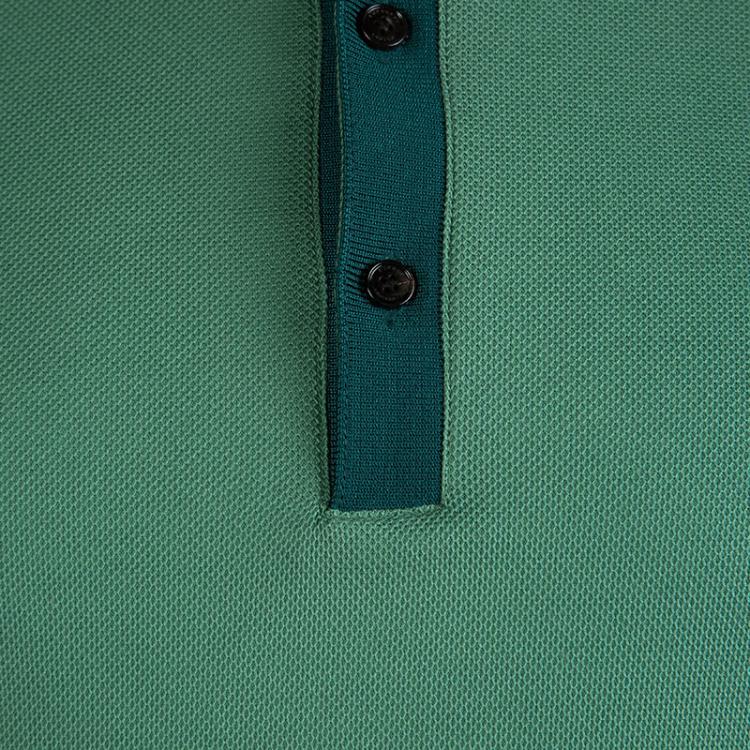 Pre Owned Burberry London Aqua Green Contrast Collar Polo T-Shirt S
