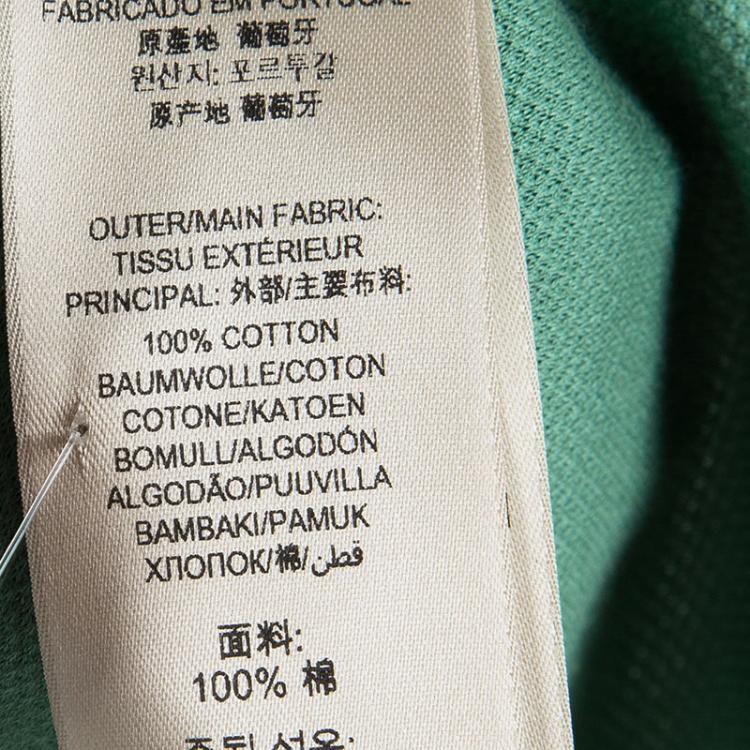 Pre Owned Burberry London Aqua Green Contrast Collar Polo T-Shirt S