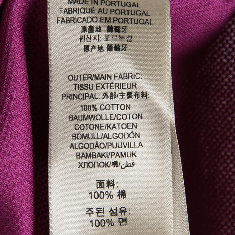 Pre Owned Burberry London Colorblock Honeycomb Knit Polo T-Shirt XS