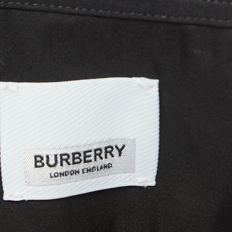 Pre Owned Burberry Black Cotton Filmore Long Sleeve Shirt 2XL