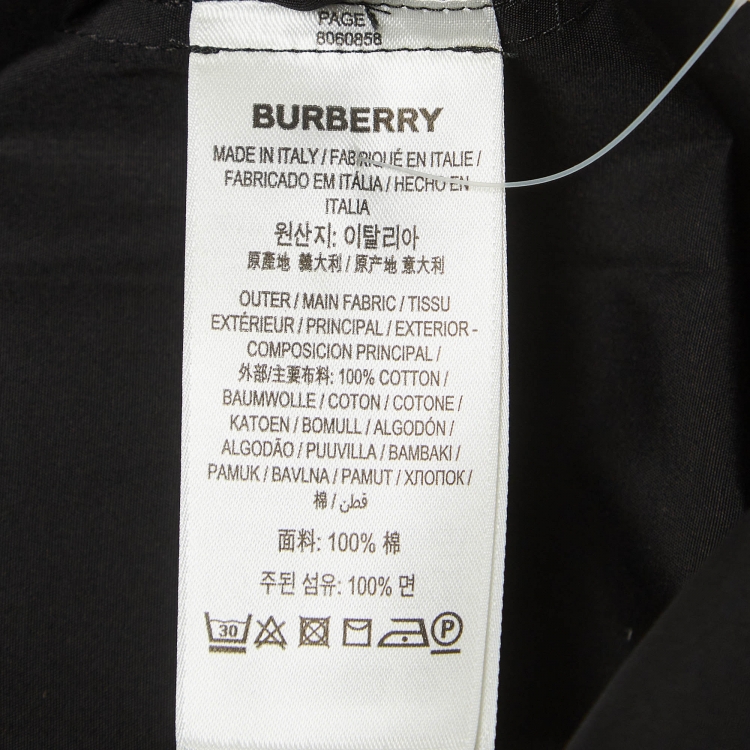 Pre Owned Burberry Black Cotton Filmore Long Sleeve Shirt 2XL
