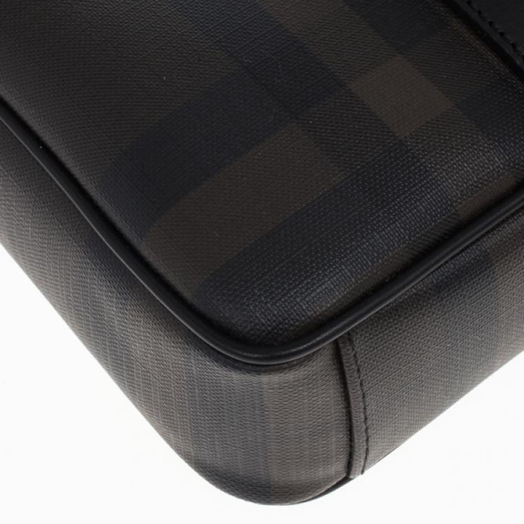 Pre Owned Burberry Smoked Check Newburg Briefcase
