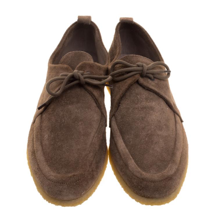 Pre Owned Burberry Prorsum Brown Suede Tobias Loafers Size 43