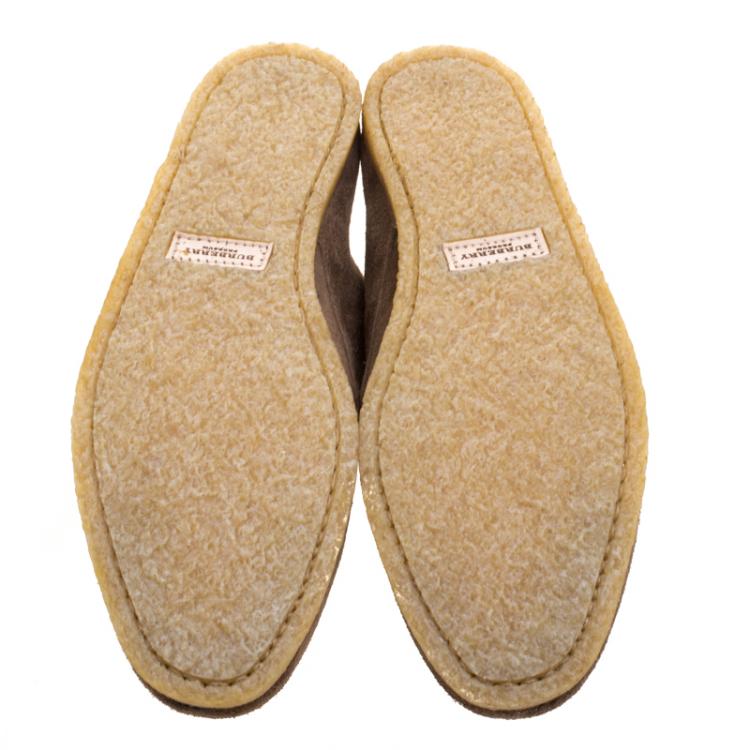 Pre Owned Burberry Prorsum Brown Suede Tobias Loafers Size 43