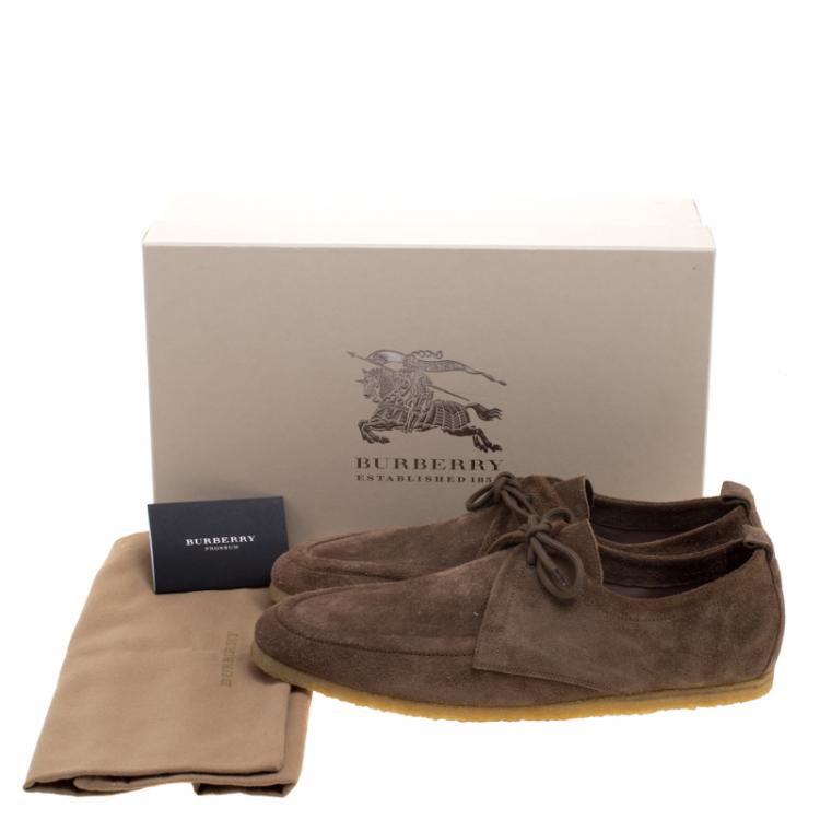 Pre Owned Burberry Prorsum Brown Suede Tobias Loafers Size 43