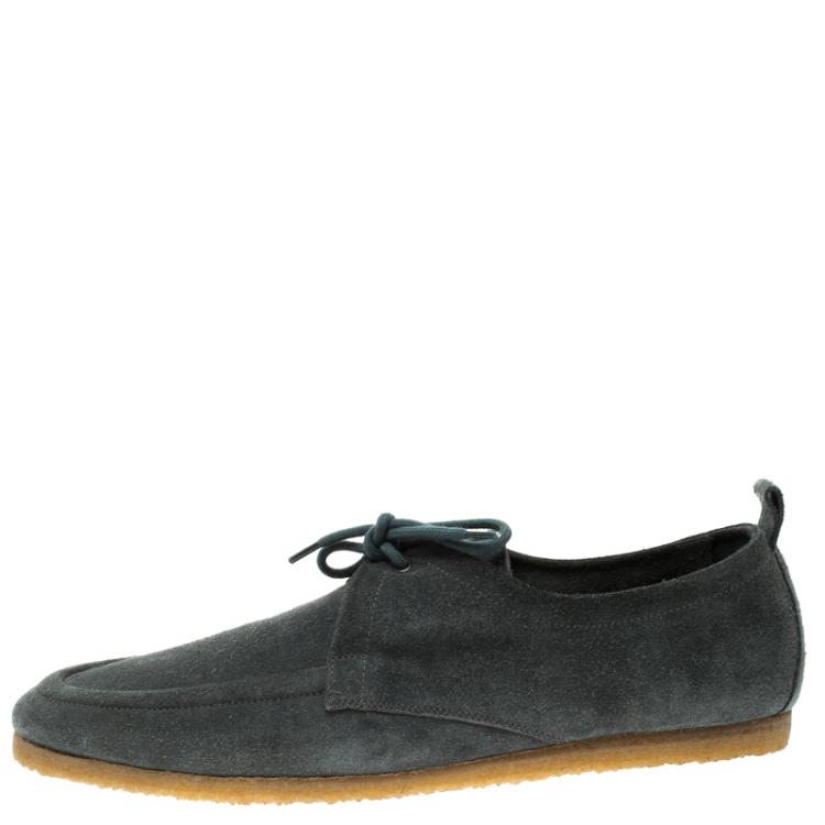 Pre Owned Burberry Grey Suede Tobias Loafers Size 44