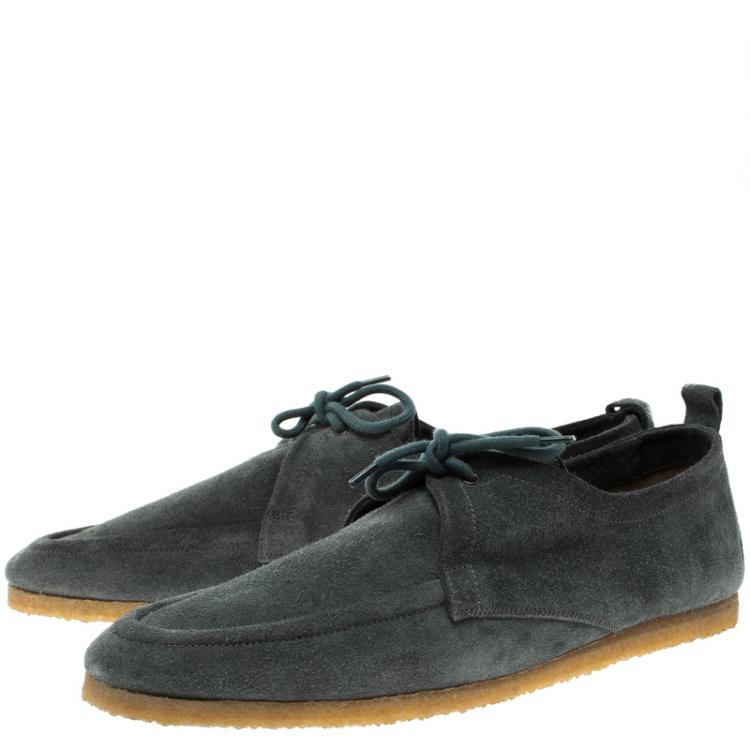 Pre Owned Burberry Grey Suede Tobias Loafers Size 44