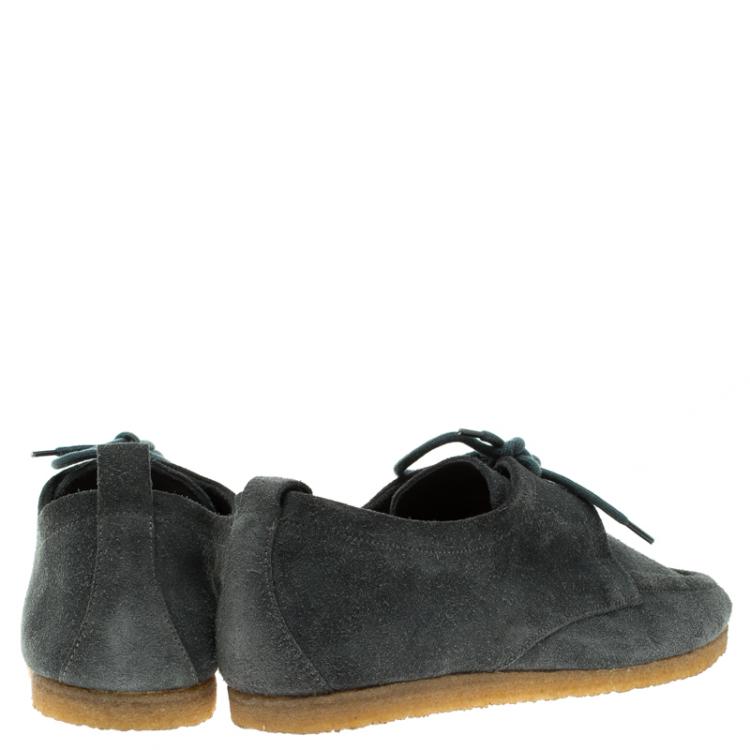 Pre Owned Burberry Grey Suede Tobias Loafers Size 44