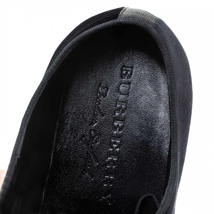 Pre Owned Burberry Black Velvet Menning Derby Size 43