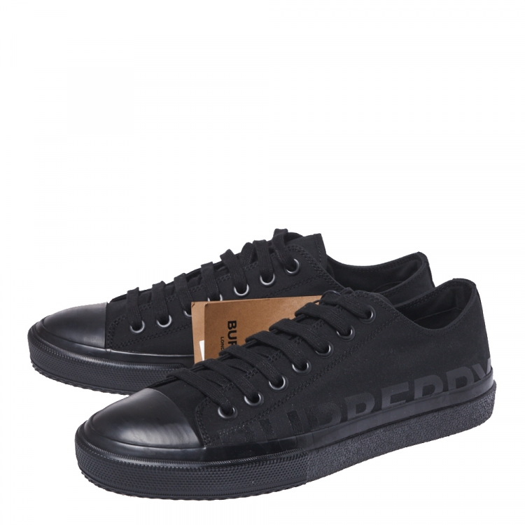 Pre Owned Burberry Black Canvas Larkhall Low Top Sneakers Size 41