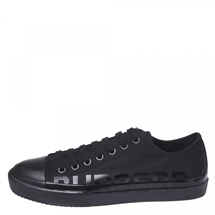 Burberry Black Canvas Larkhall Low Top Sneakers Size 41 Burberry | TLC