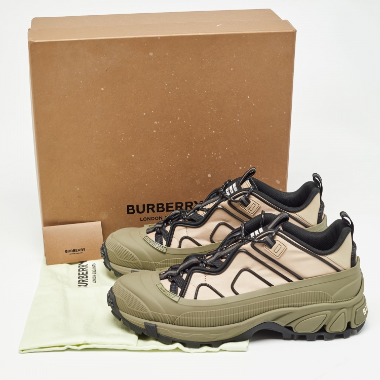 Pre Owned Burberry Nylon and Rubber Arthur Low Top Sneakers Size 45