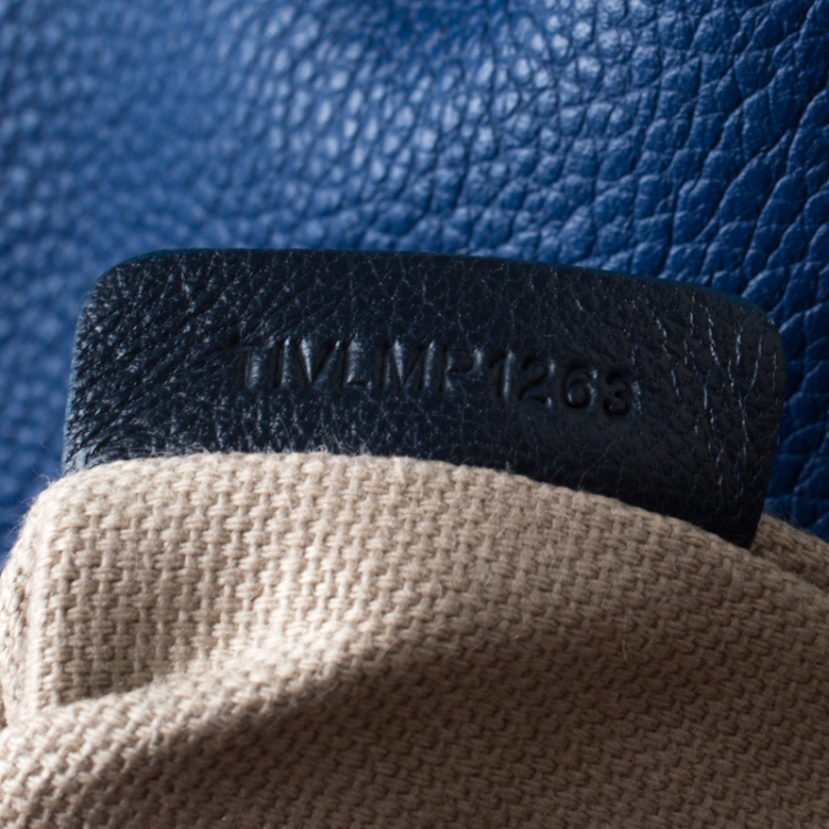 Pre Owned Burberry Blue/Black Leather and Nylon Donny Backpack