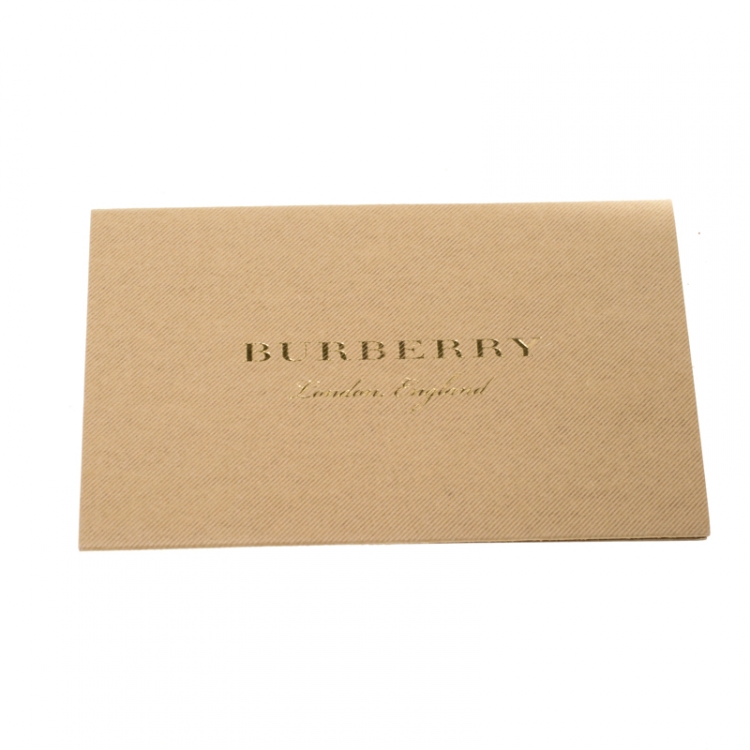 Pre Owned Burberry Dark Green Leather Pouch