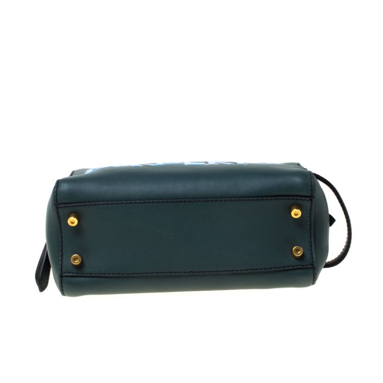 Pre Owned Burberry Dark Green Leather Pouch