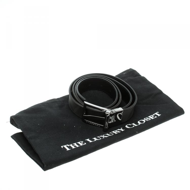 Pre Owned Burberry Beat check Vinyl Buckle Belt 110cm