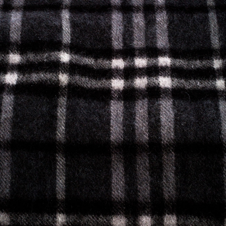 Pre Owned Burberry Charcoal Grey Classic Check Cashmere Stole