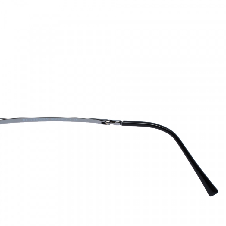 Pre Owned Burberry Black B3091-J Foldable Aviator Sunglasses