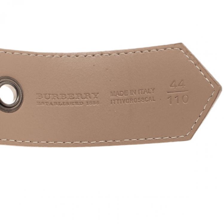 Pre Owned Burberry Novacheck Canvas Belt 110CM