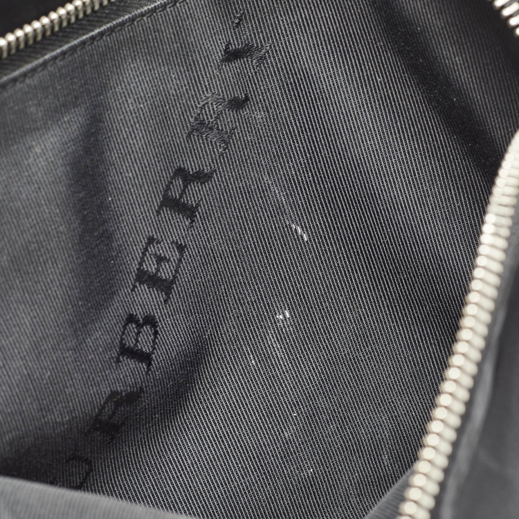 Pre Owned Burberry Black Nylon Drawstring Backpack 