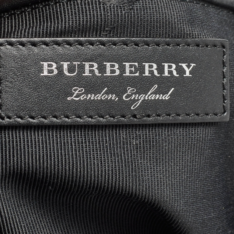 Pre Owned Burberry Black Nylon Drawstring Backpack 