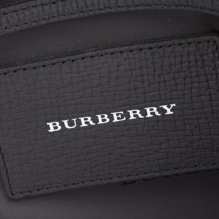 Pre Owned Burberry Black Canvas/Leather Messenger Bag